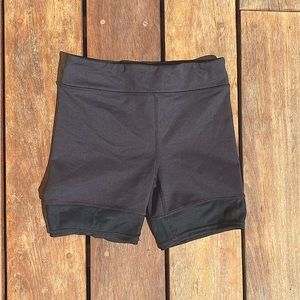 Zella black biker shorts with mesh